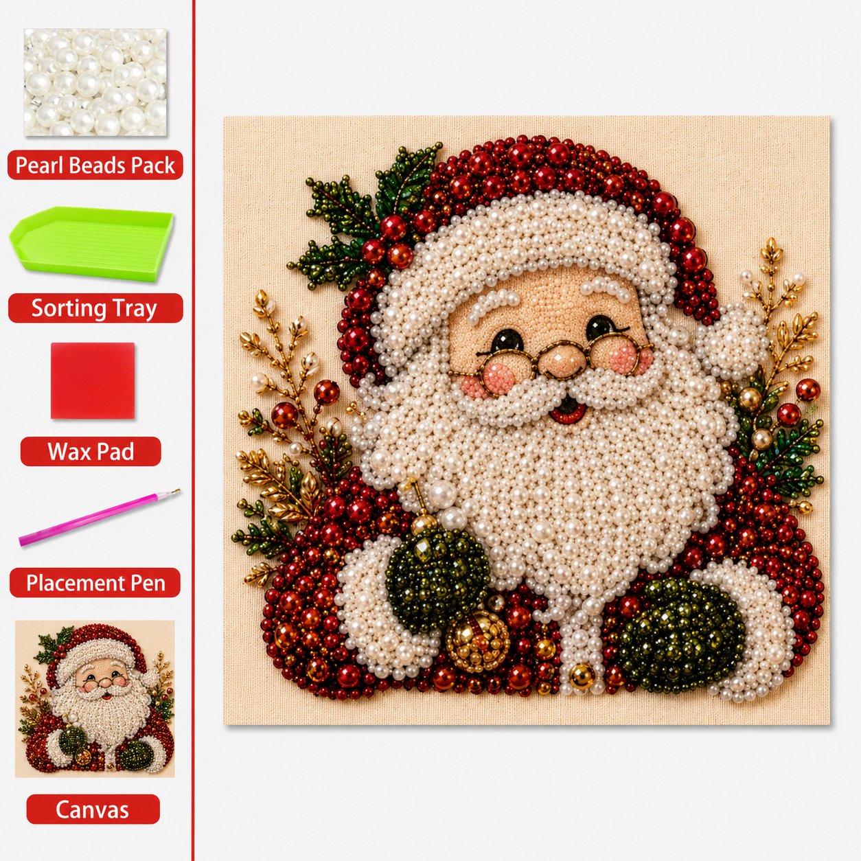π LAST DAY 49% OFF β Premium 3D Pearl Christmas Diamond Painting Art Kit | Luxury Flocked Canvas with Scratch-Resistant Non-Fading Pearl Beads DIY Holiday Decor π
βοΈβοΈ