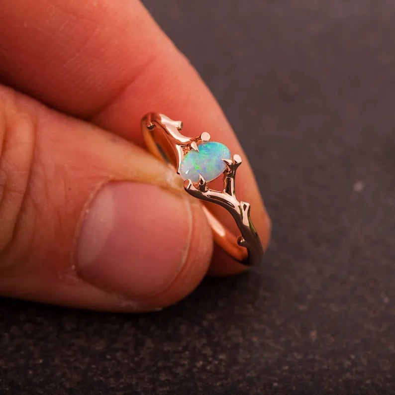 Opal Topaz 925 Silver Women Rings