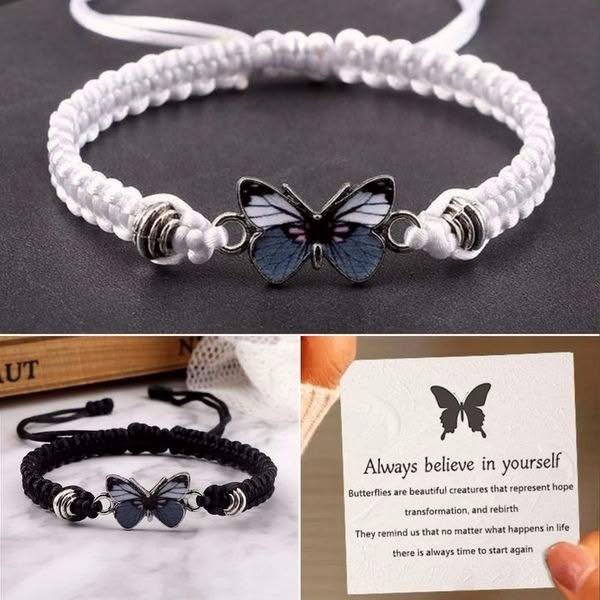 BUTTERFLY CHARM BRACELET (ADJUSTABLE)