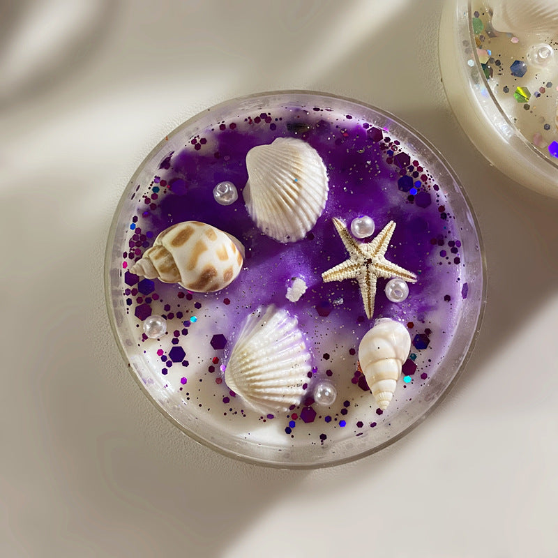6 Piece Scented Candle Gift Set with Crystals and Dried Flowers - Colourful Sequin Embellishments, 6 Unique Fragrances to Create a Romantic Ambience - Perfect for Valentine's Day and Home Decoration, Valentine's Day Home Decorations