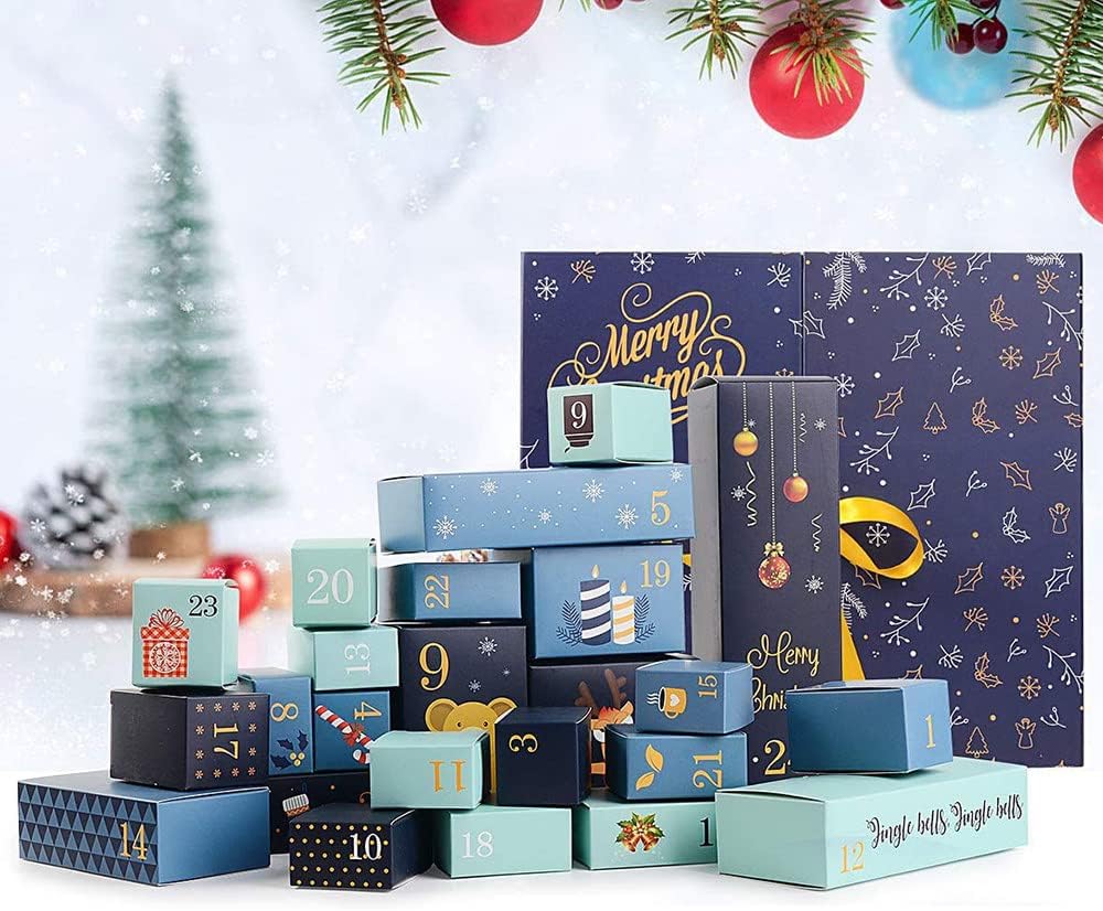 Crystal Advent Calendar Kit: 24 Day Christmas Countdown, Mystery Gift