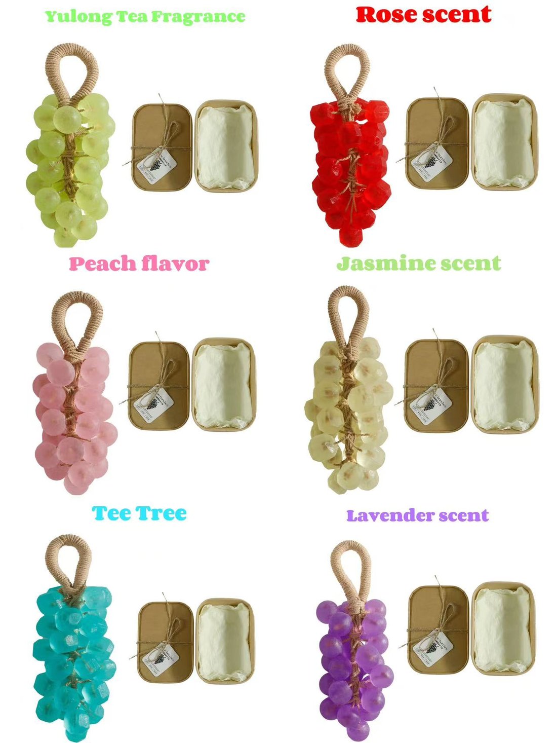 🔥Hot Sale🔥Personalized Original Handmade Crystal Grape Soap Gentle Cleansing Soap