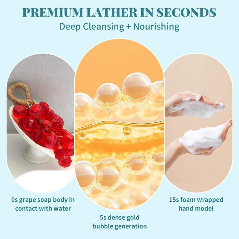 🔥Hot Sale🔥Personalized Original Handmade Crystal Grape Soap Gentle Cleansing Soap