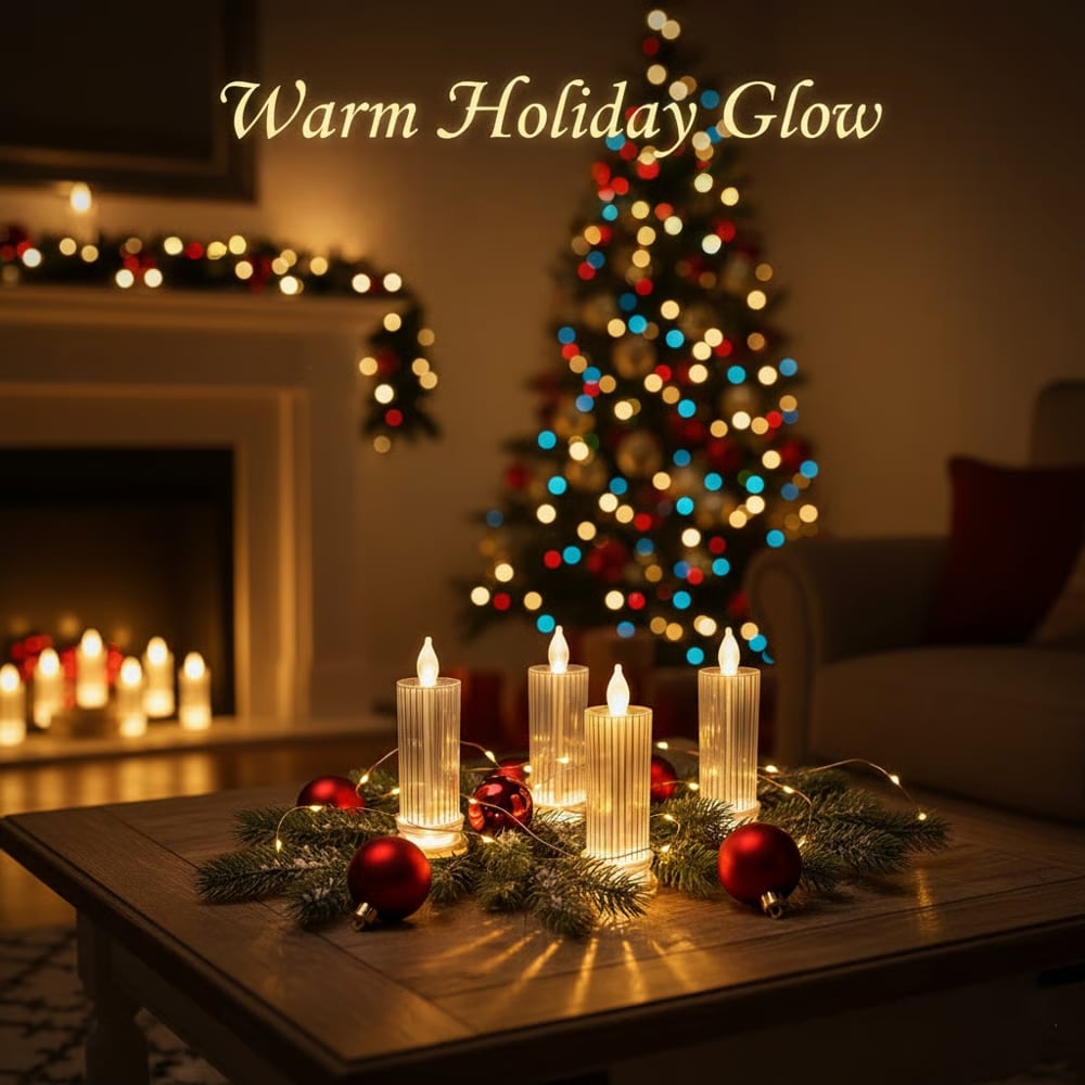 🔥HOT SALE 49%OFF✨🕯️LED Crystal Candle Lights（4pcs in 1 set）