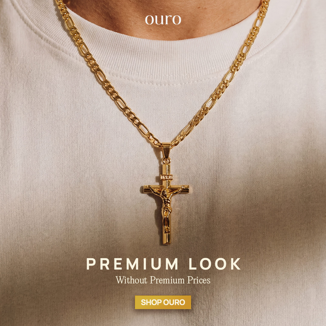 14K Gold-Plated Crucifix Chain