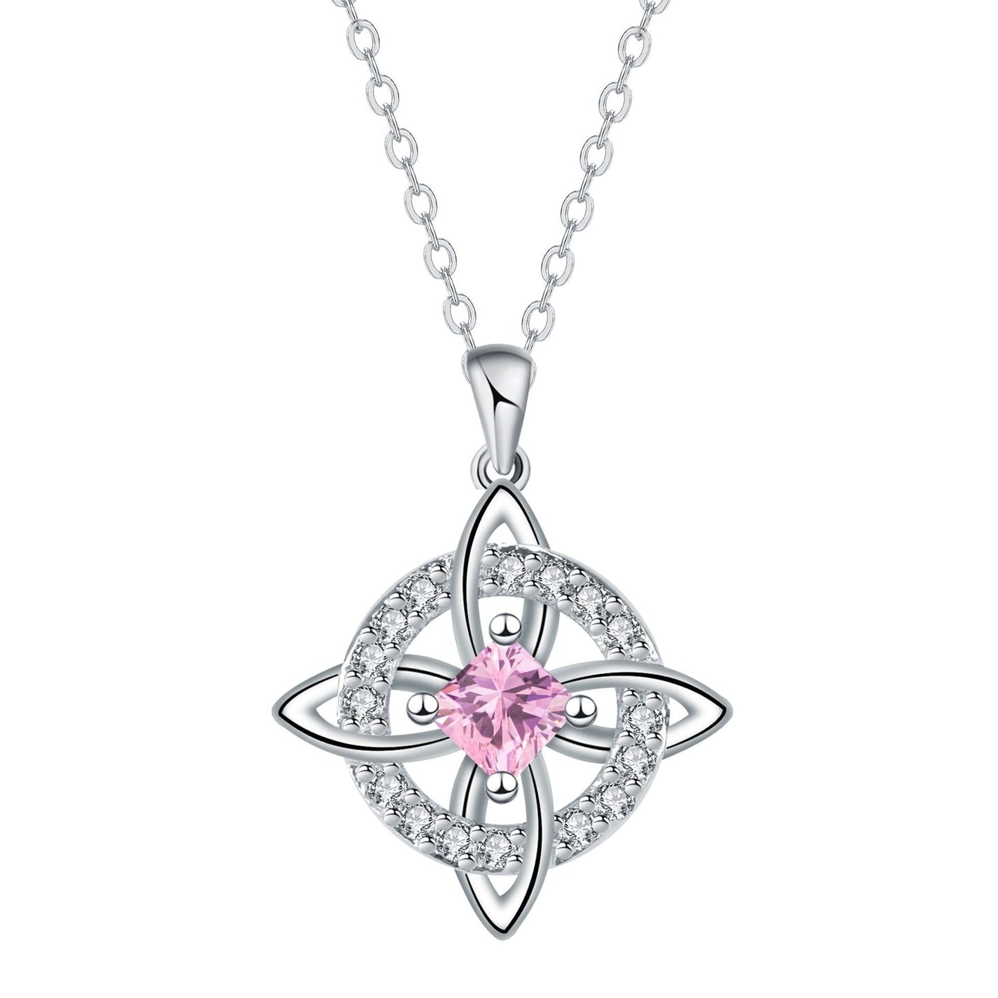 ✨ Mystical Birthstone Witches Knot Necklace – Natural Crystal 🔮💞Protect Your Loved Ones
