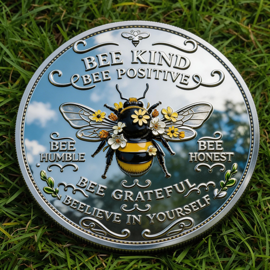 🏆Last Day 40% OFF- Bee Kind Positivity Commemorative Coin 🐝🪙🌼
