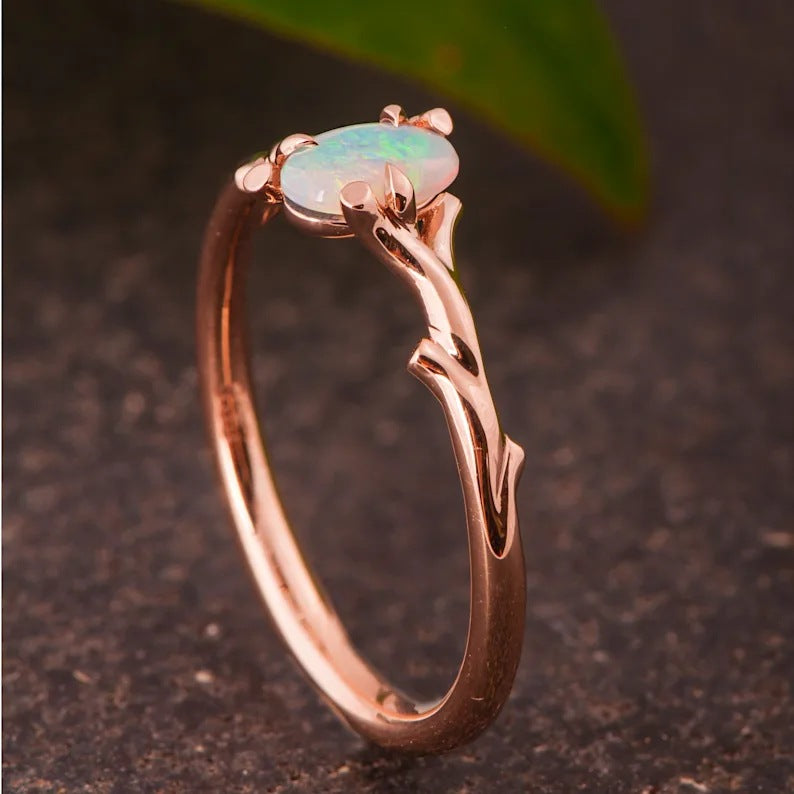 Opal Topaz 925 Silver Women Rings