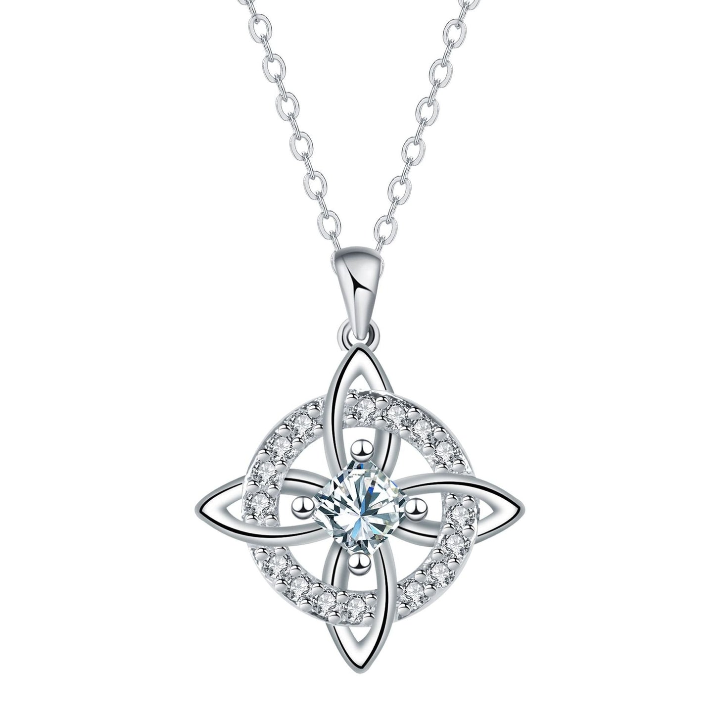 ✨ Mystical Birthstone Witches Knot Necklace – Natural Crystal 🔮💞Protect Your Loved Ones