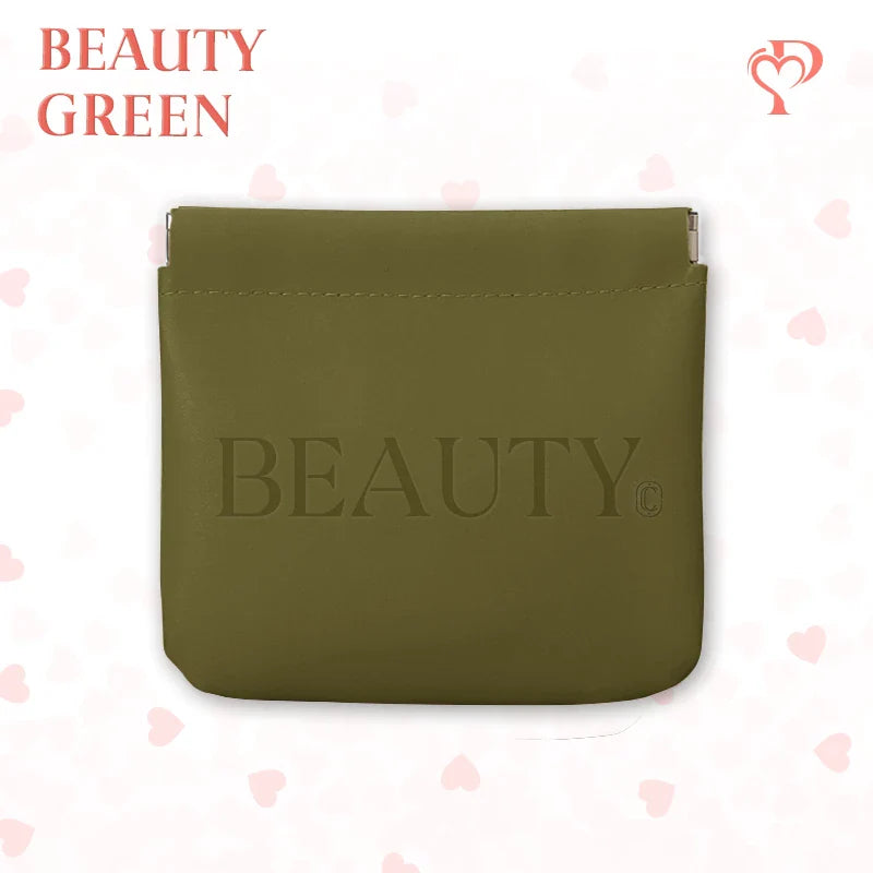 Pouchic - Personalized Snap Closure Leather Organizer Pouch