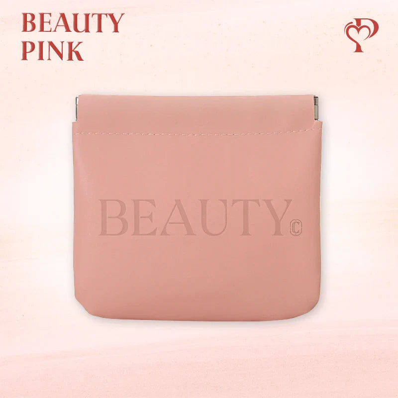 Pouchic - Personalized Snap Closure Leather Organizer Pouch