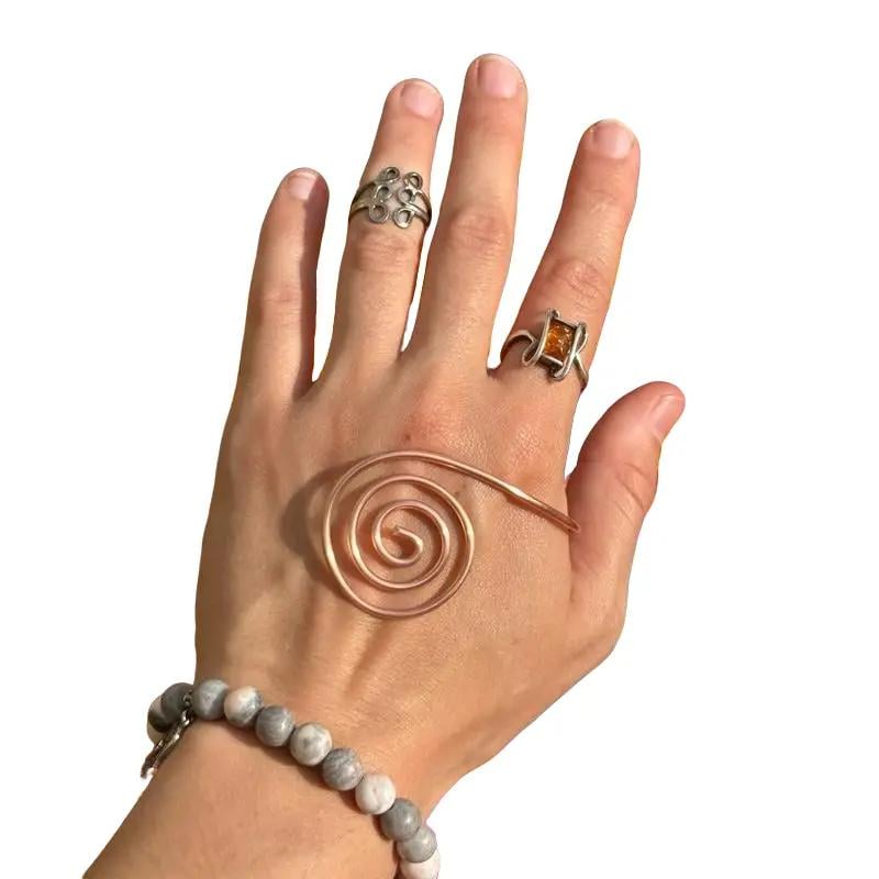 🔥Last Day 50% OFF - 🤲🏼 Spiral Hand Rings - Handmade Reiki & Crystal Amplifier for Meditation, Manifestation and Energy Healing
