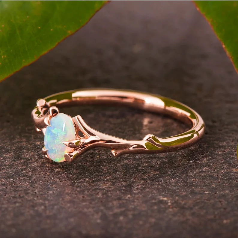 Opal Topaz 925 Silver Women Rings