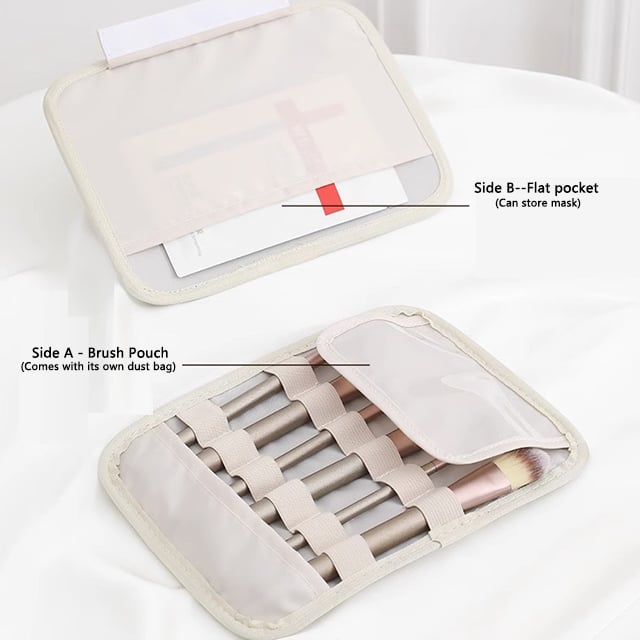 Cosmetic bag with transparent compartments