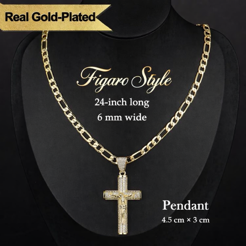 14K Gold-Plated Crucifix Chain