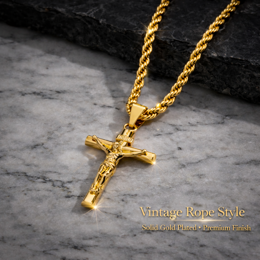 14K Gold-Plated Crucifix Chain