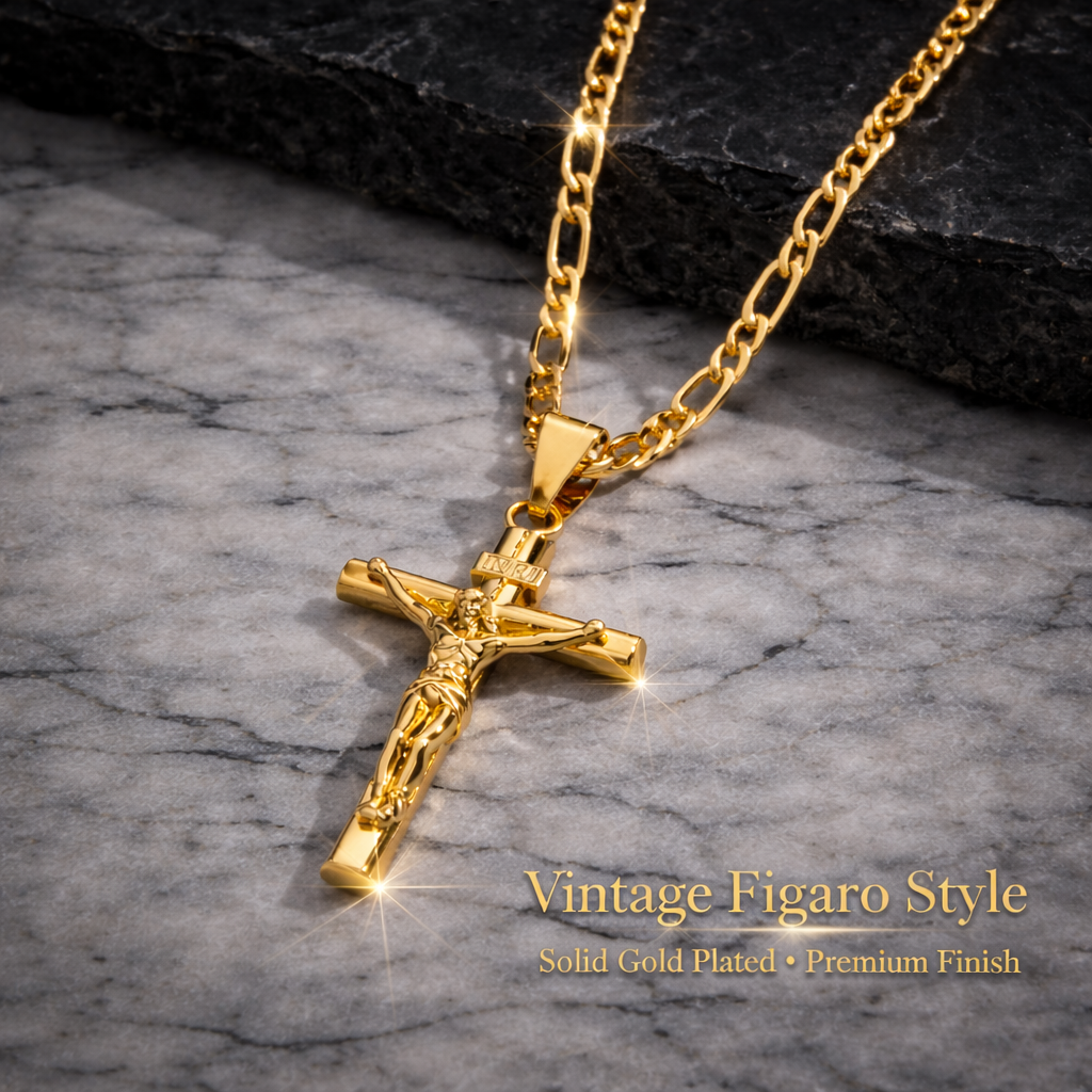 14K Gold-Plated Crucifix Chain