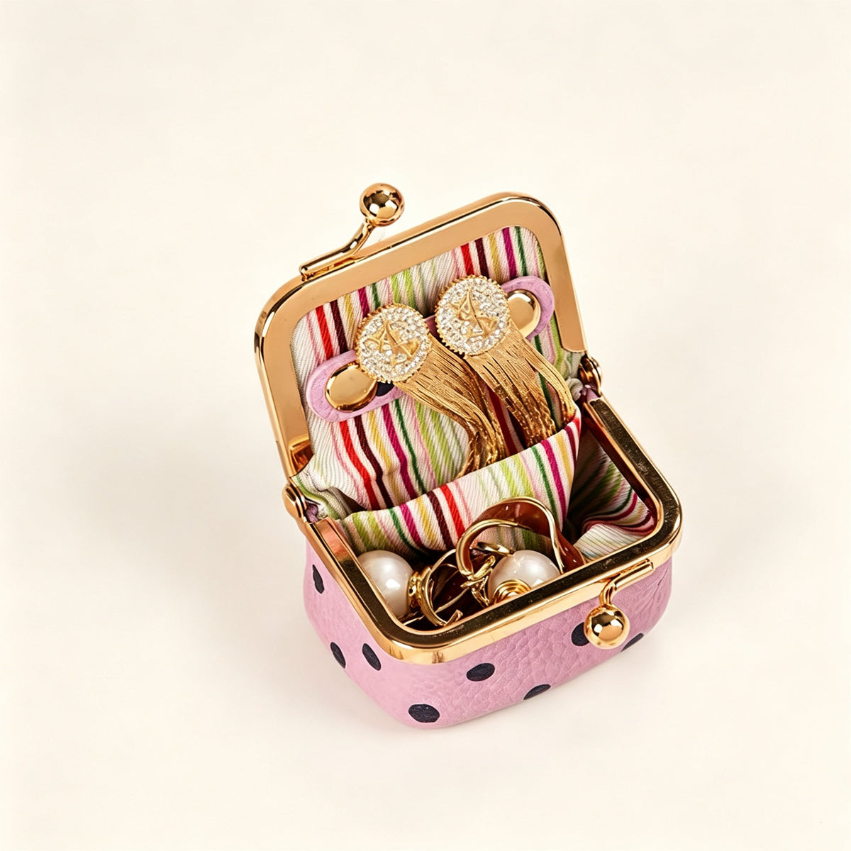 Pippa Polka Dot Mini Jewelry Case
