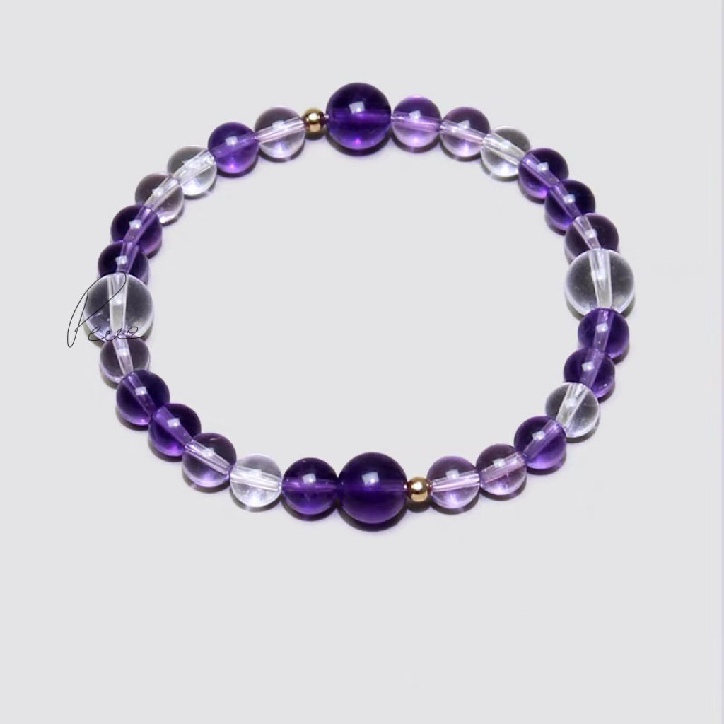 Tashi 2S Amethyst  & Clear Quartz