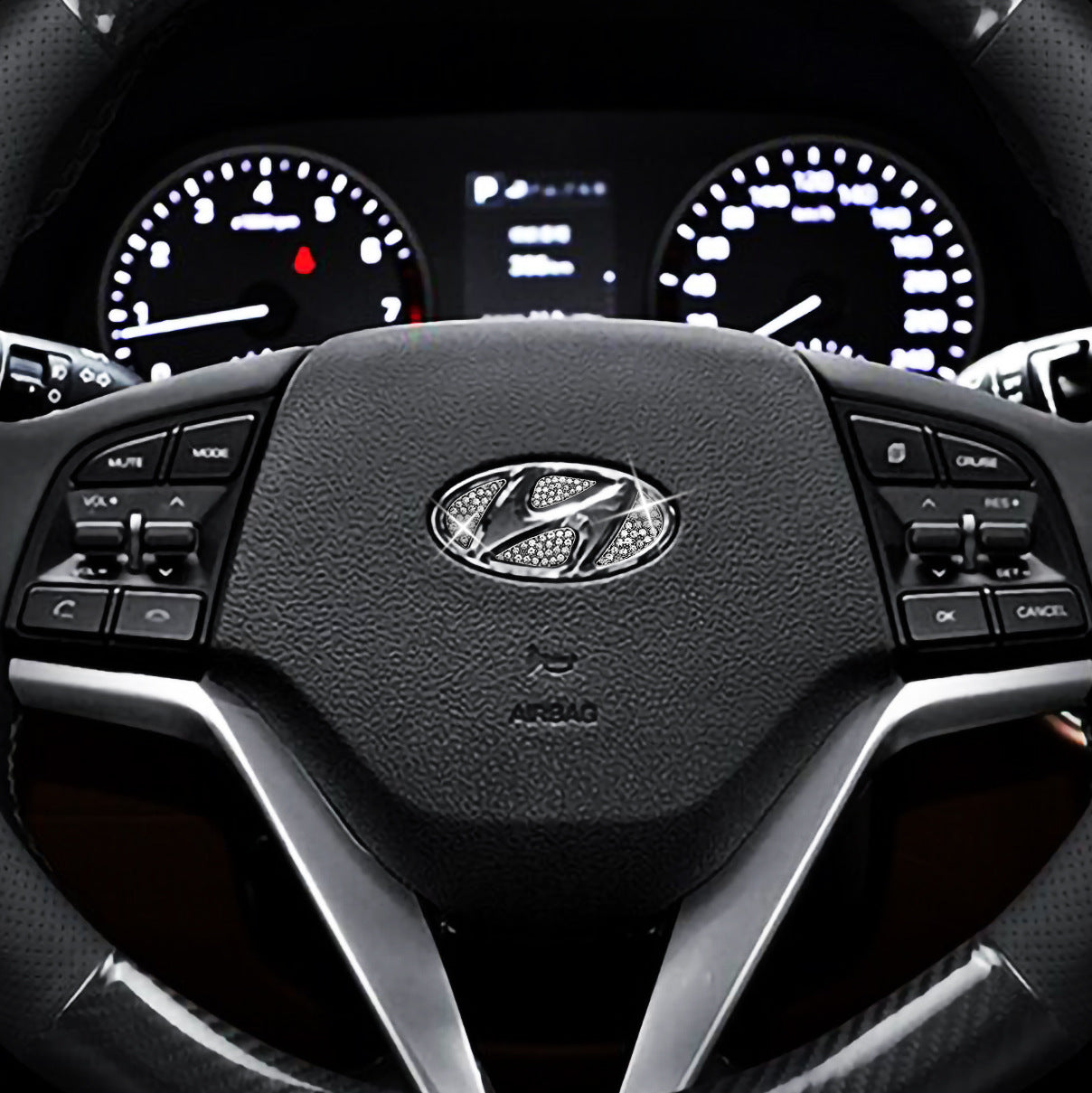 Black Friday Sale🎉50% OFF🎉Creative Steering Wheel Crystal Sticker