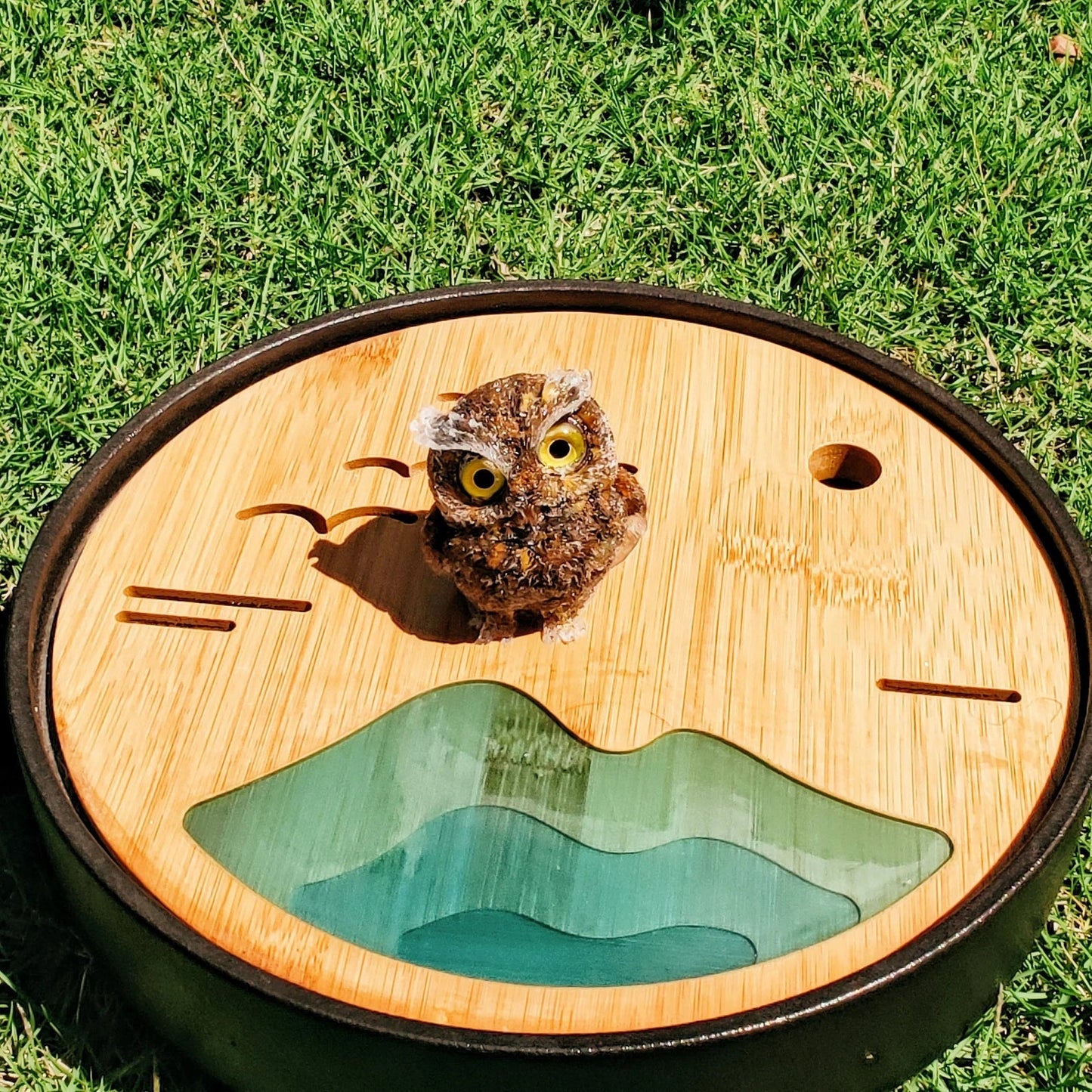 Natural Amethyst Crystal Owl