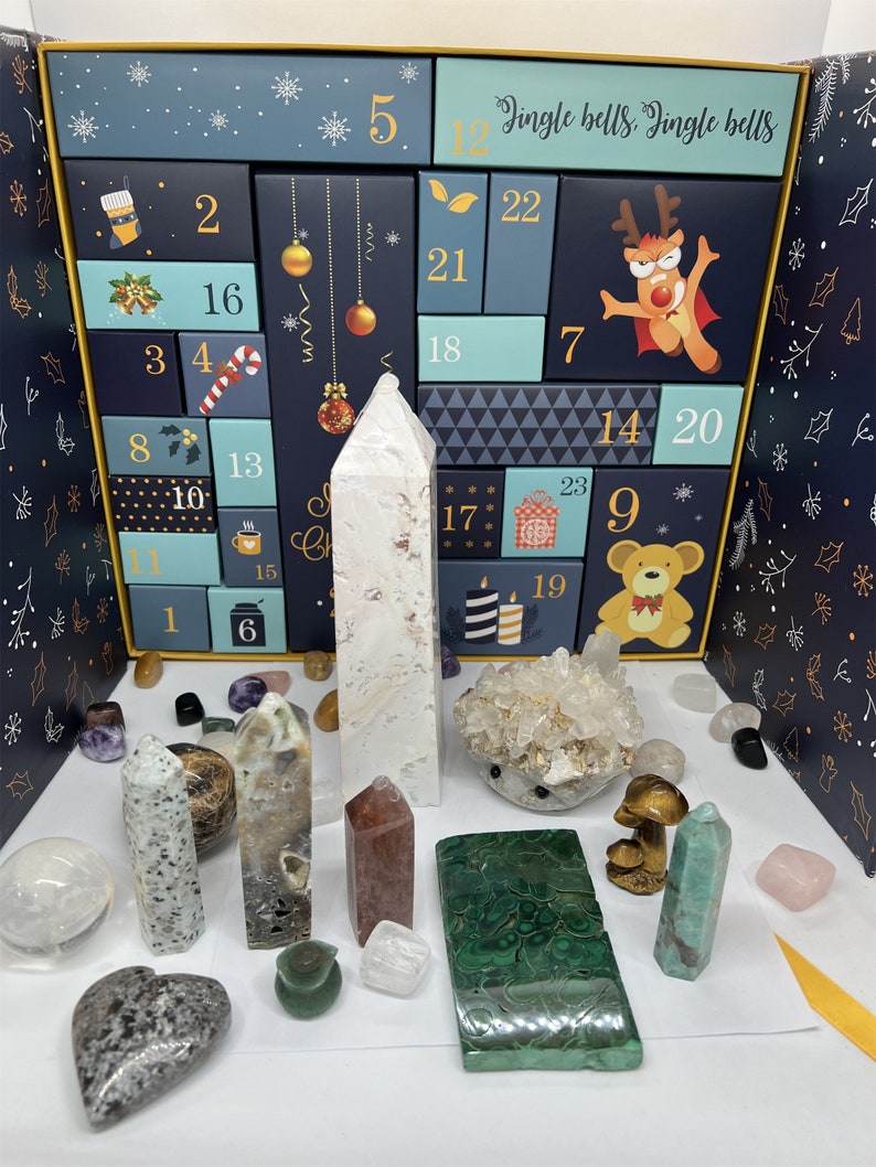 Crystal Advent Calendar Kit: 24 Day Christmas Countdown, Mystery Gift