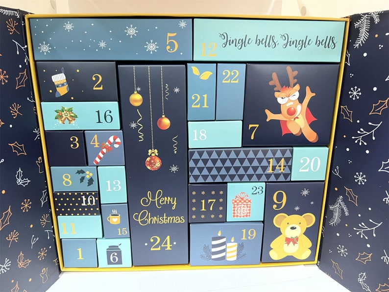 Crystal Advent Calendar Kit: 24 Day Christmas Countdown, Mystery Gift