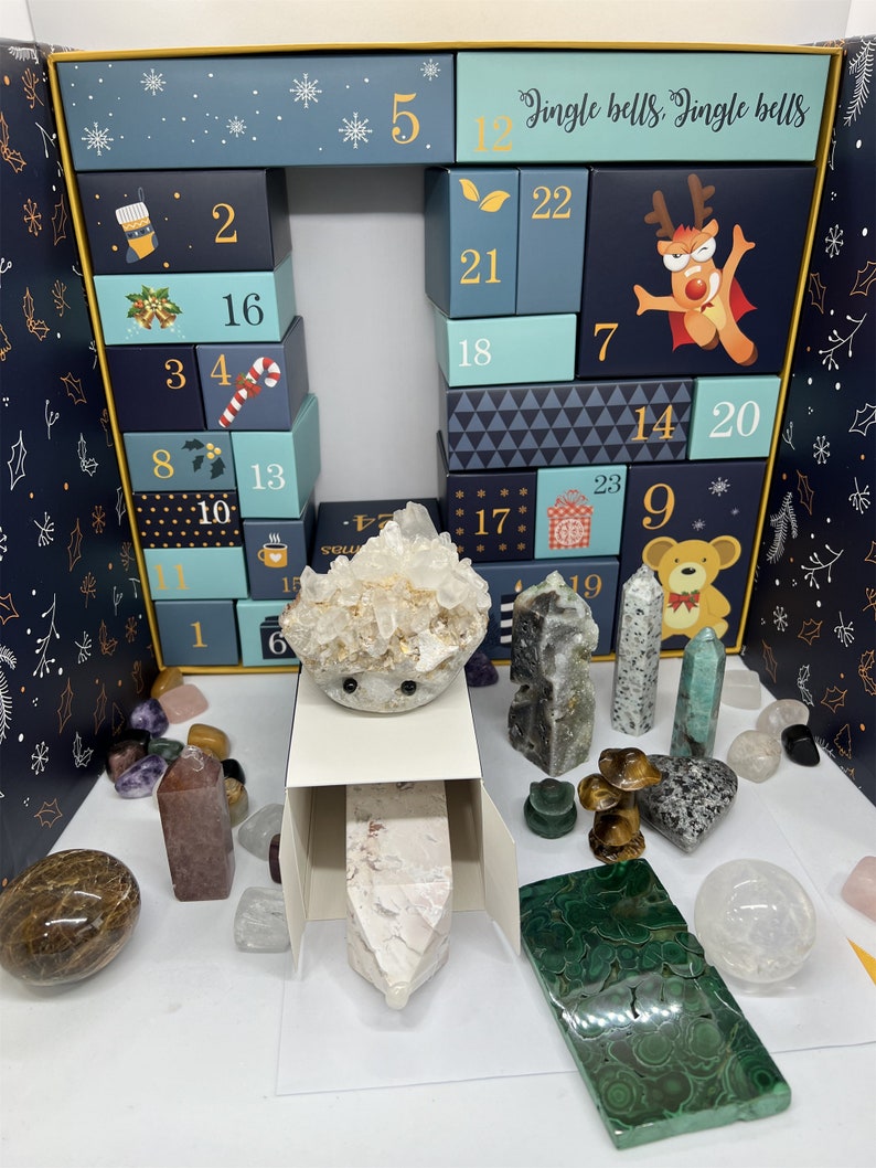 Crystal Advent Calendar Kit: 24 Day Christmas Countdown, Mystery Gift