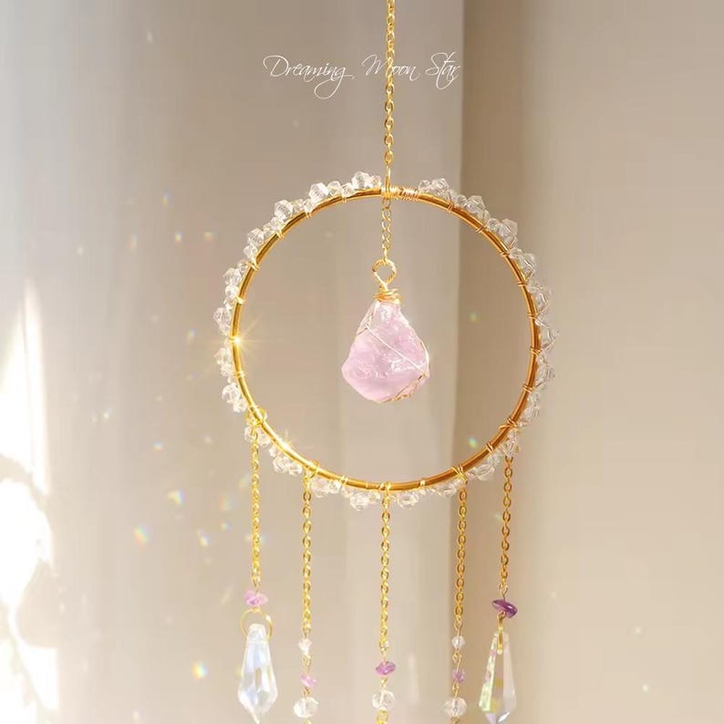 Dreamy Crystal Suncatcher / Window Decor Rainbow Maker / Aesthetic Room Decor/ Dream Catcher / Boho Room Decor /Crystal Hangings Decor