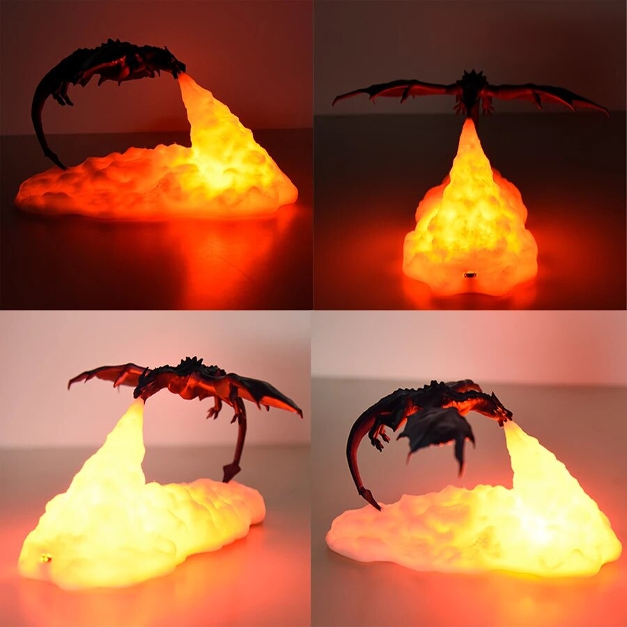 Fire Breathing Drago Lamp