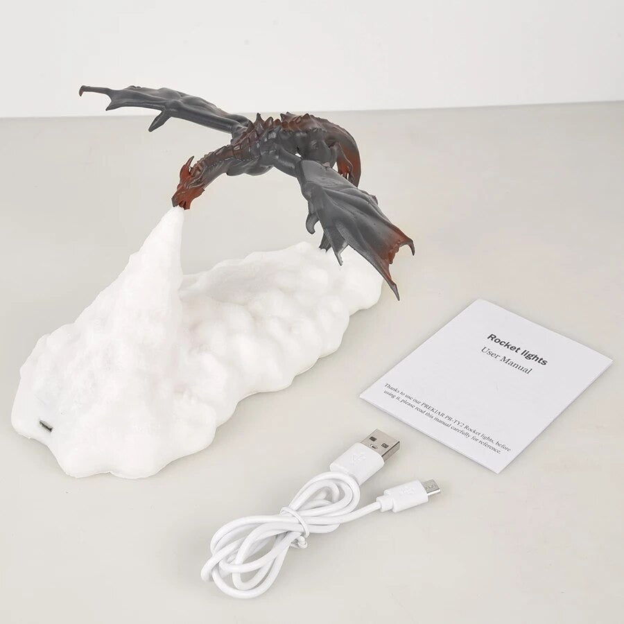 Fire Breathing Drago Lamp