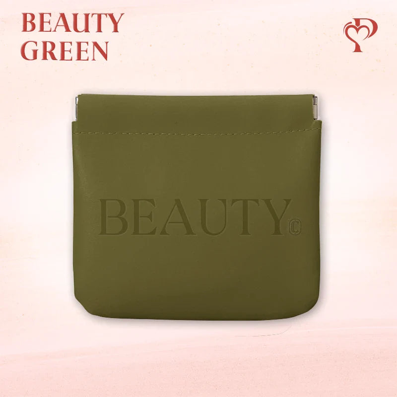 Pouchic - Personalized Snap Closure Leather Organizer Pouch